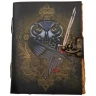 Leather Journal with Printed Owl with Sword symbolizing “Power of Wisdom”